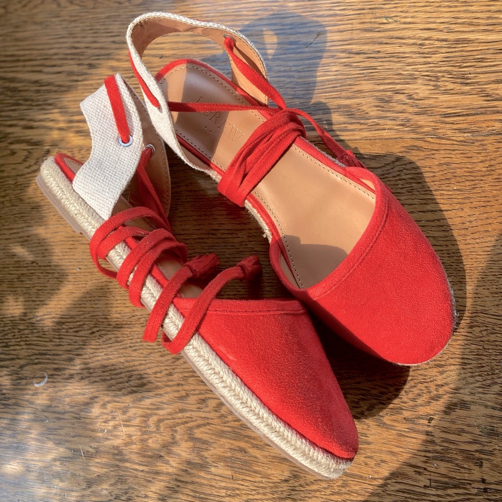 J.CREW Espadrilles (Orange) Size 7.